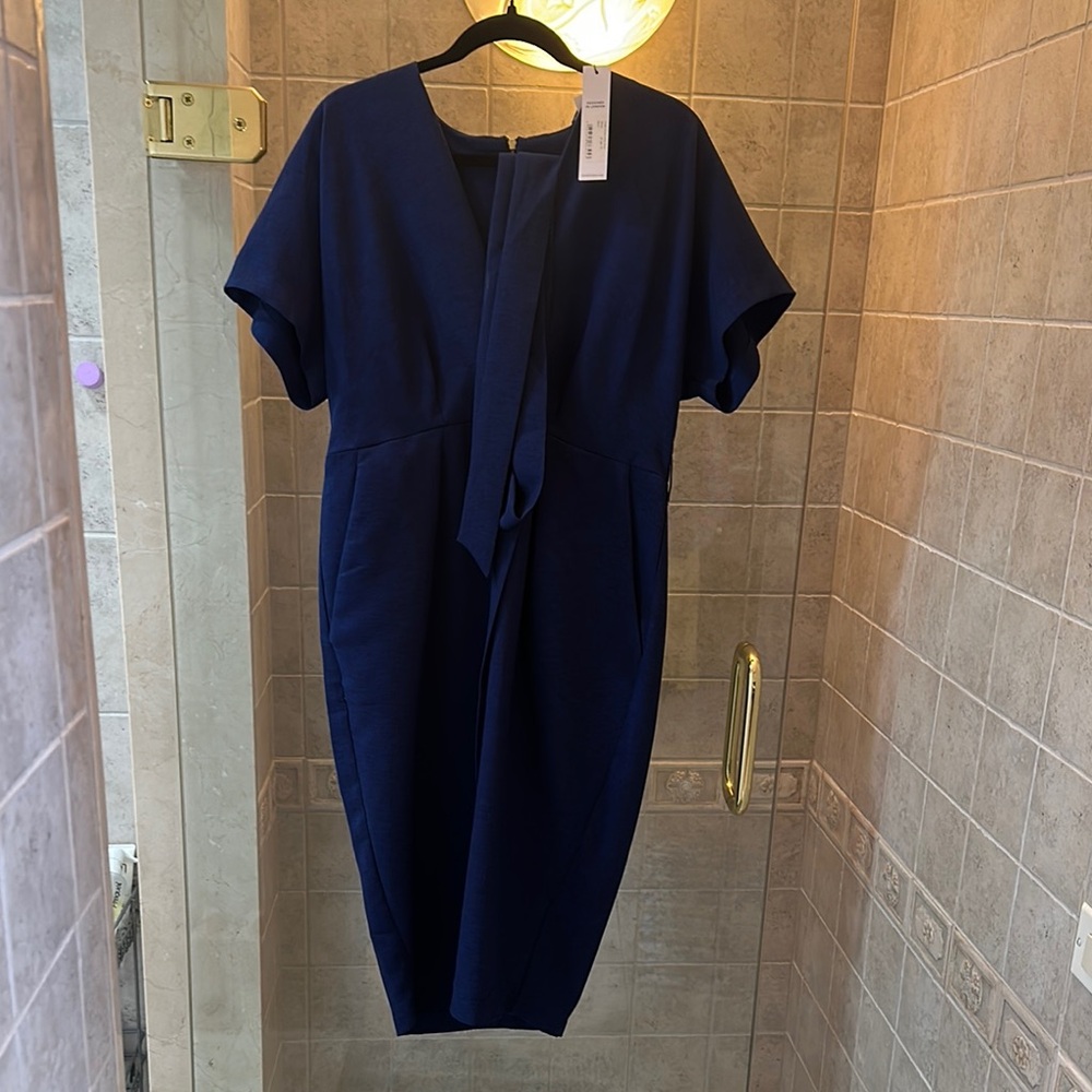 Closet Blue Sheath Dress with Dolman Sleeves